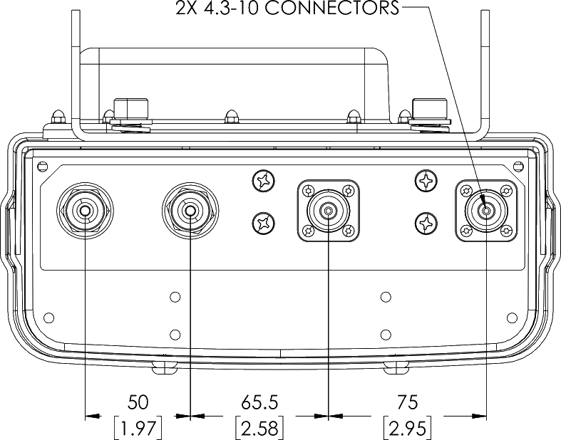 PI 2PA65RE5AA Connector Spacing