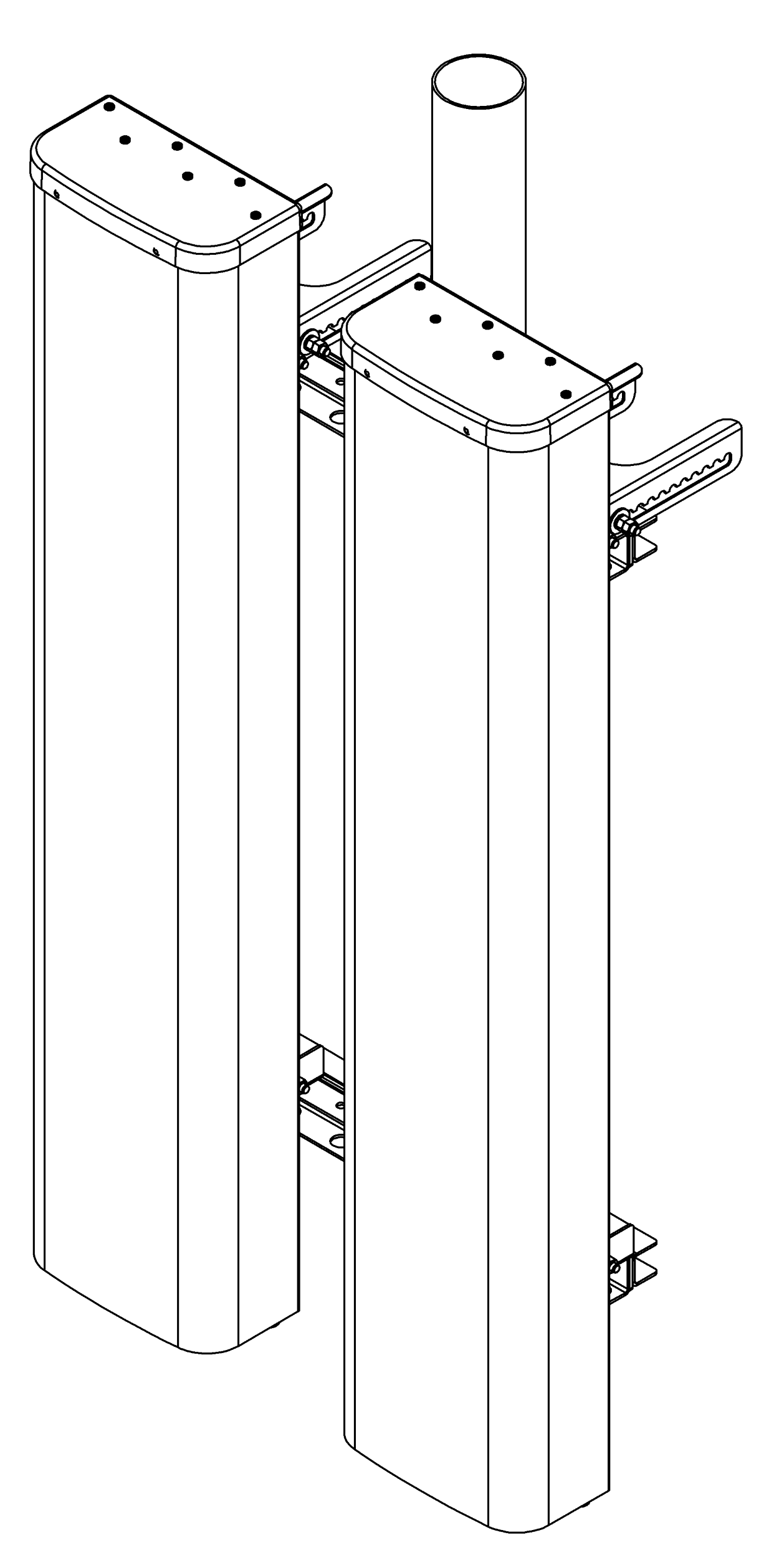 PI DM01 Antenna Pole Mount View Line