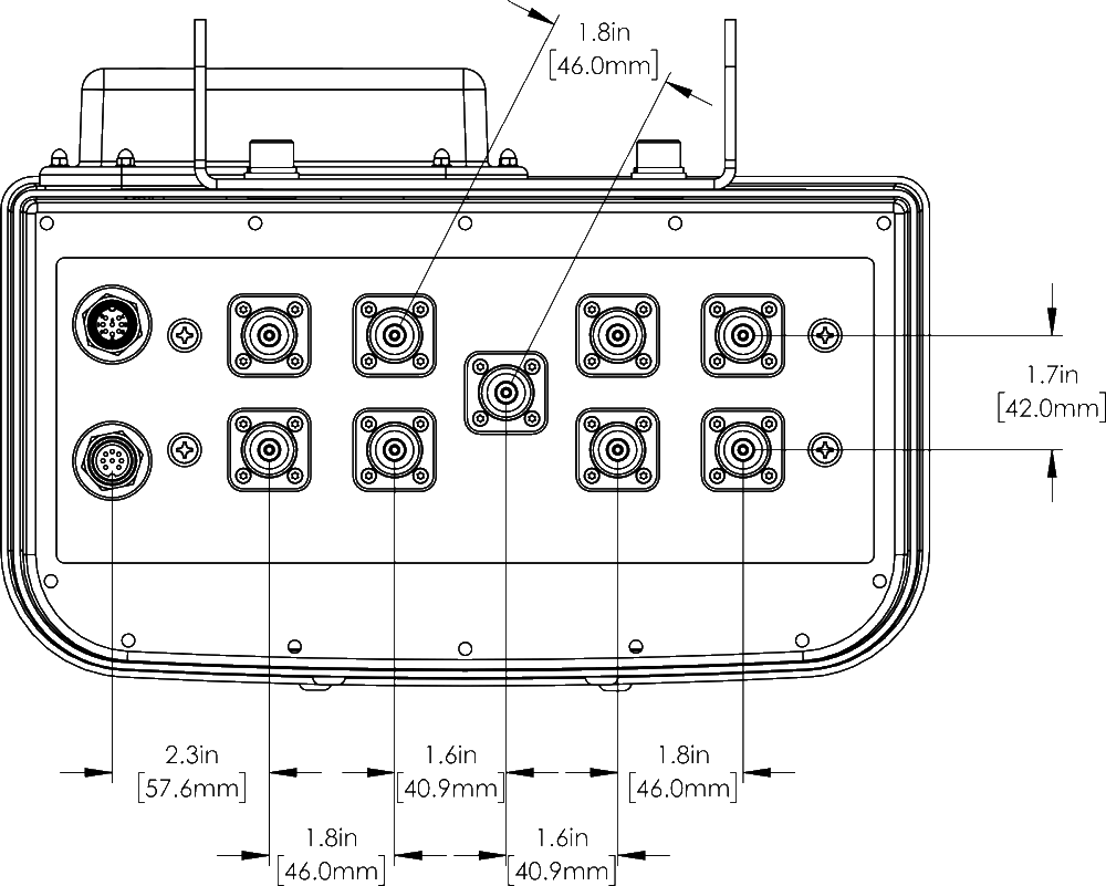 PI BFA4RH3C Connector Spacing