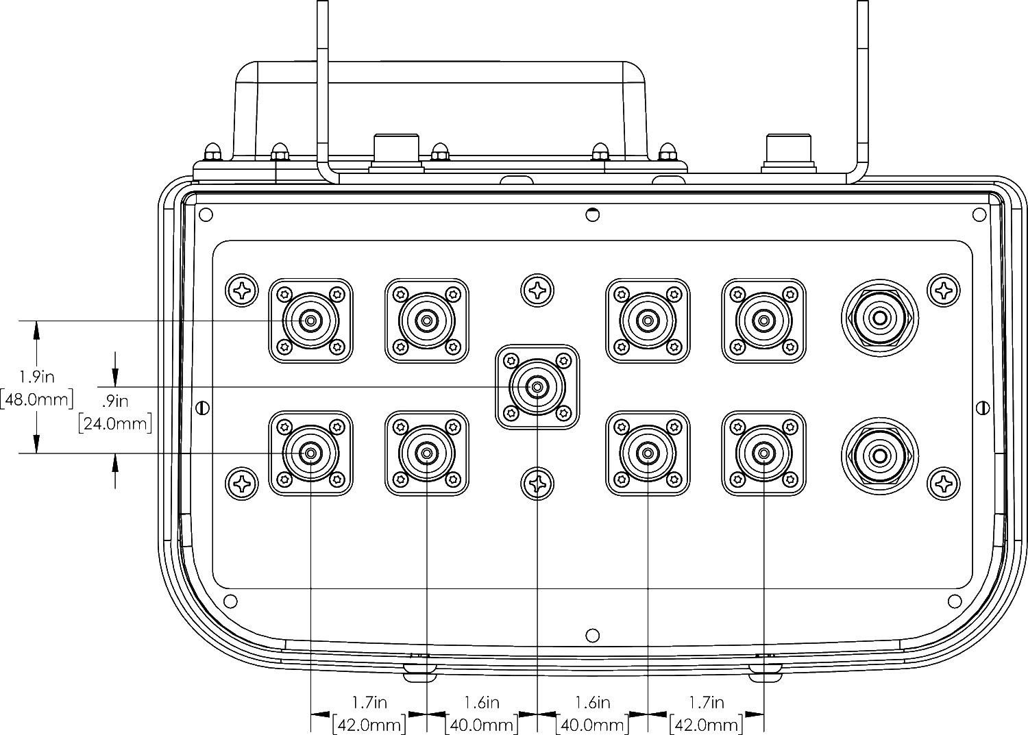 PI BFA4RV5A Connector Spacing