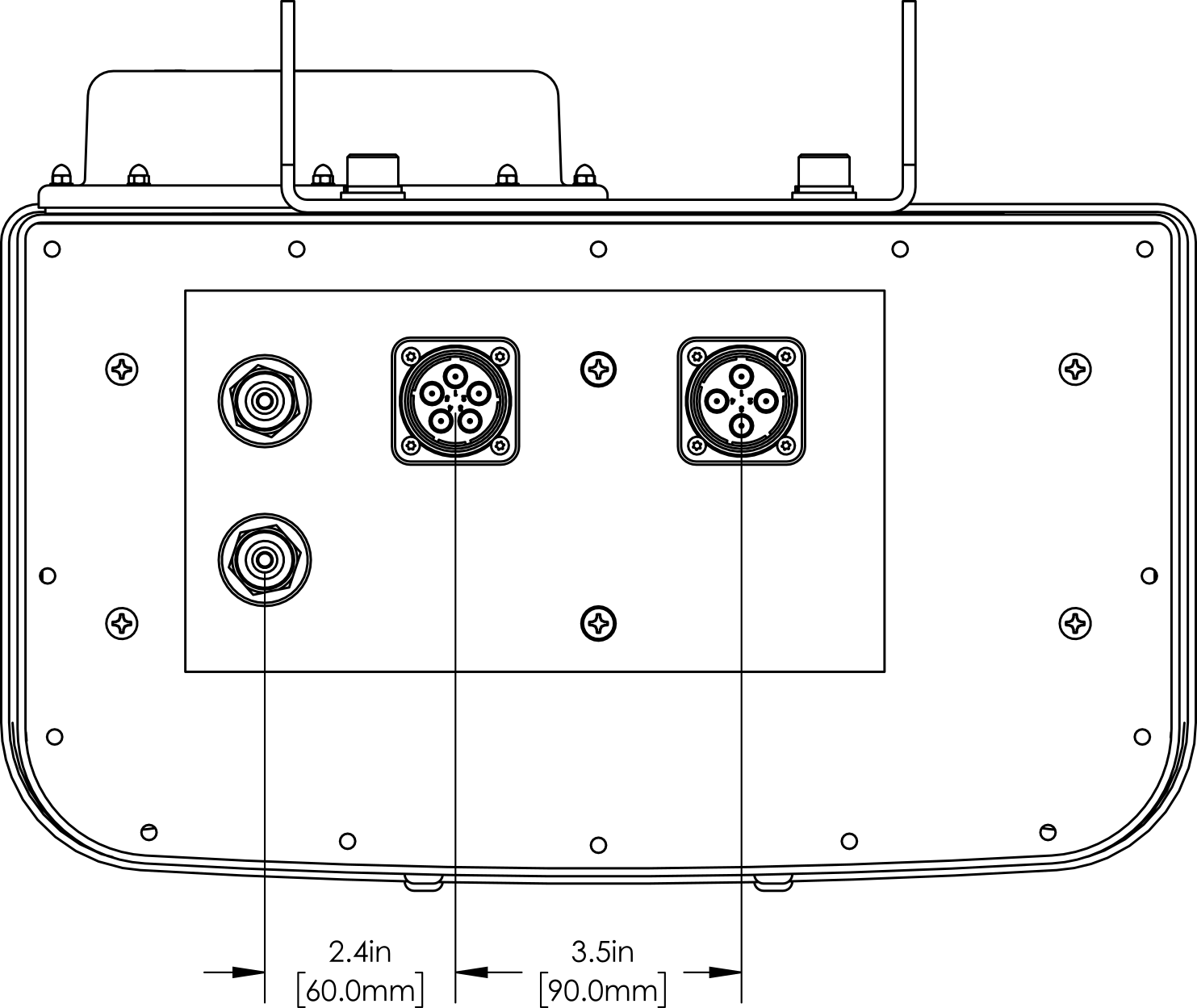 PI BFA8RH3B CONNECTOR SPACING