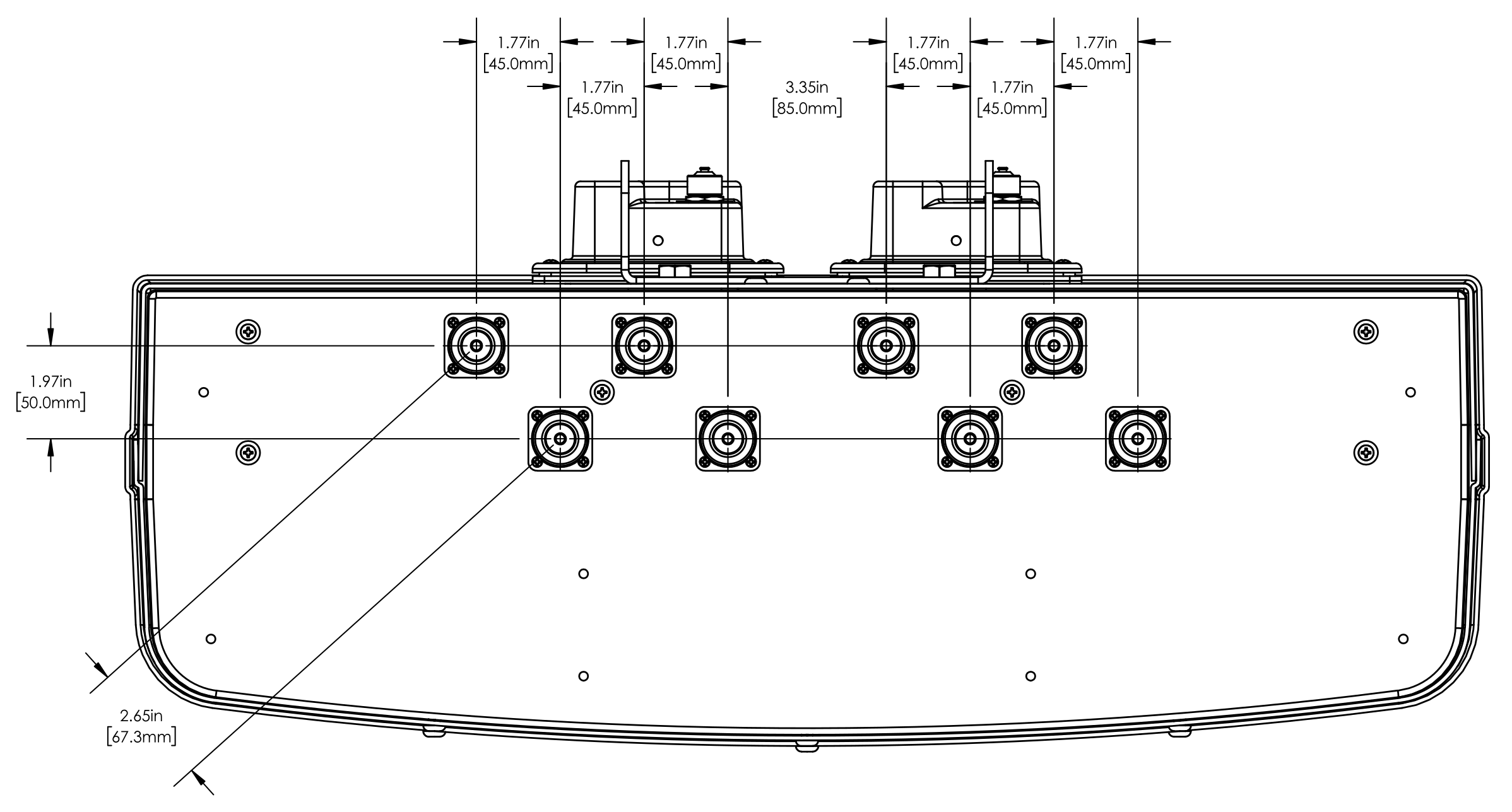 PI BSAM65RDUH6 Connector Spacing