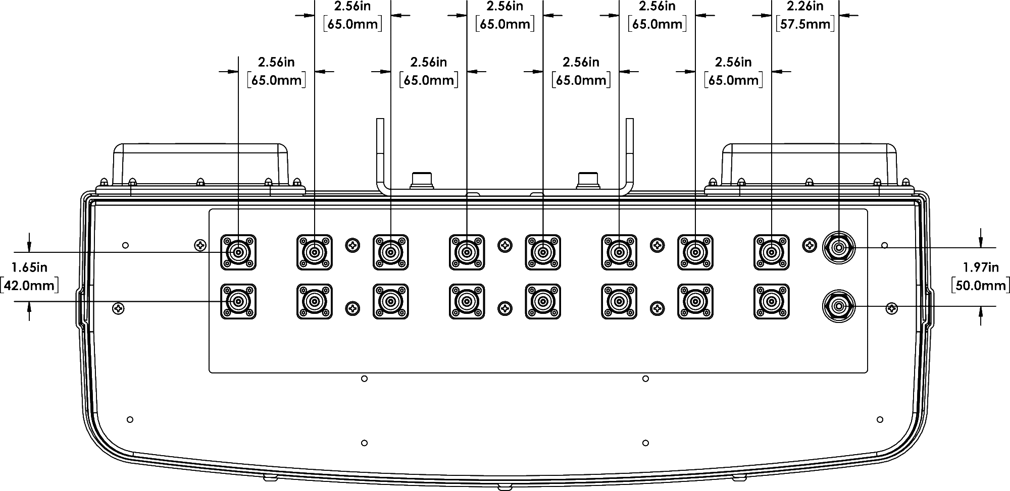 PI BSA33RBU6BA Connector spacing