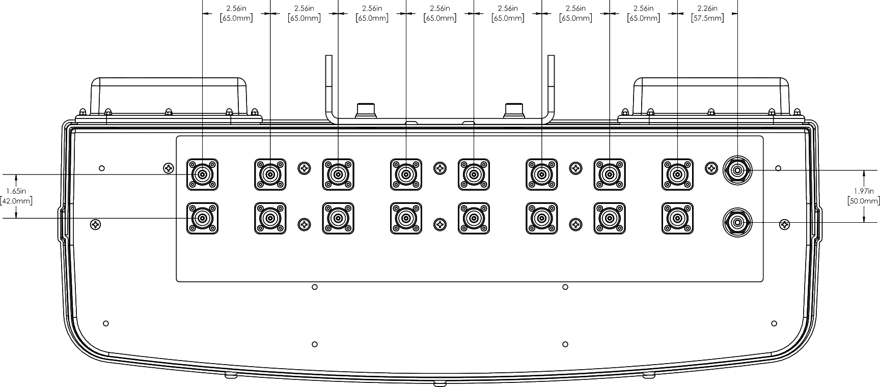 PI BSA33R BU8A connector spacing