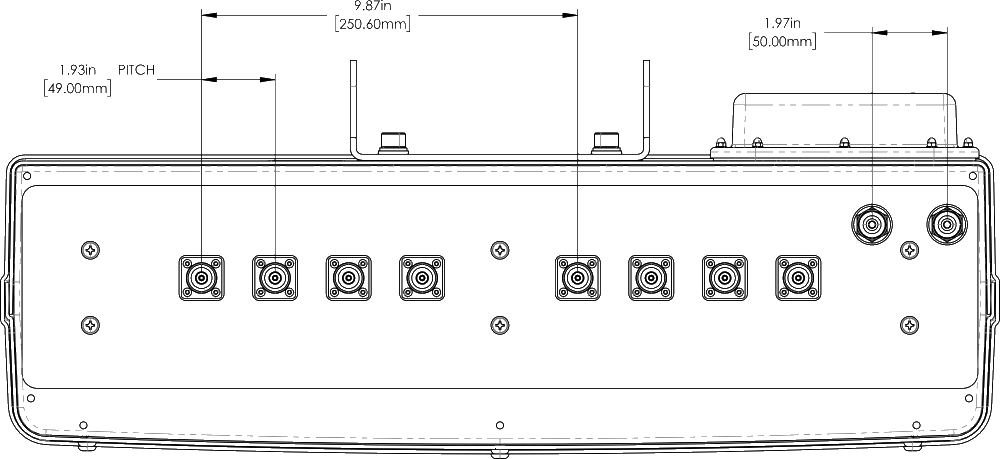 PI BSA33RE5BA Connector Spacing Diagram