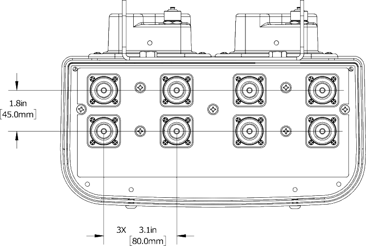 PI BSA33RU6AA CONNECTOR SPACING