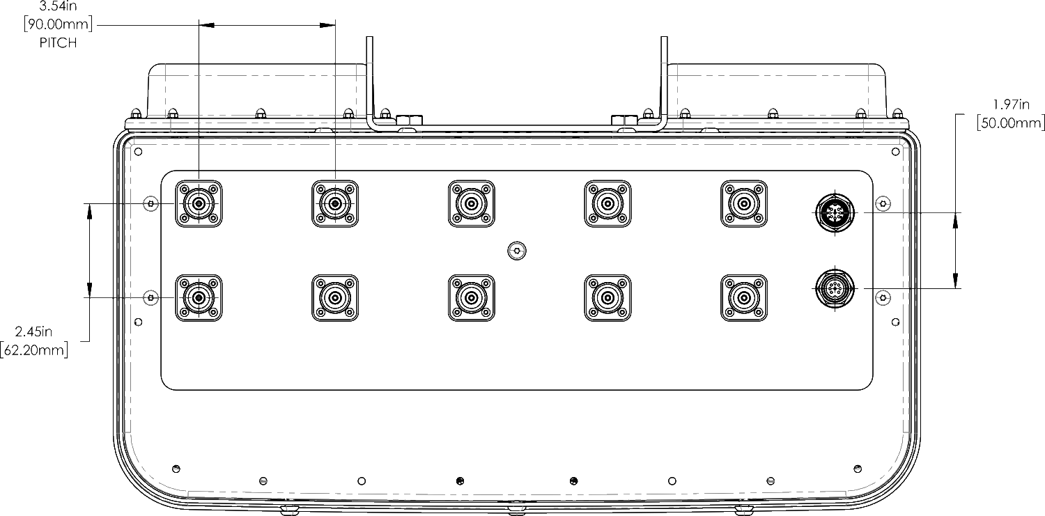 PI DPA65RBU4DB Connect Spacing Diagram