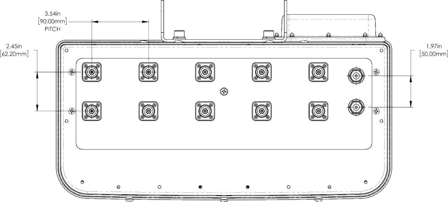 PI DPA65RBU6DB Connect Spacing Diagram