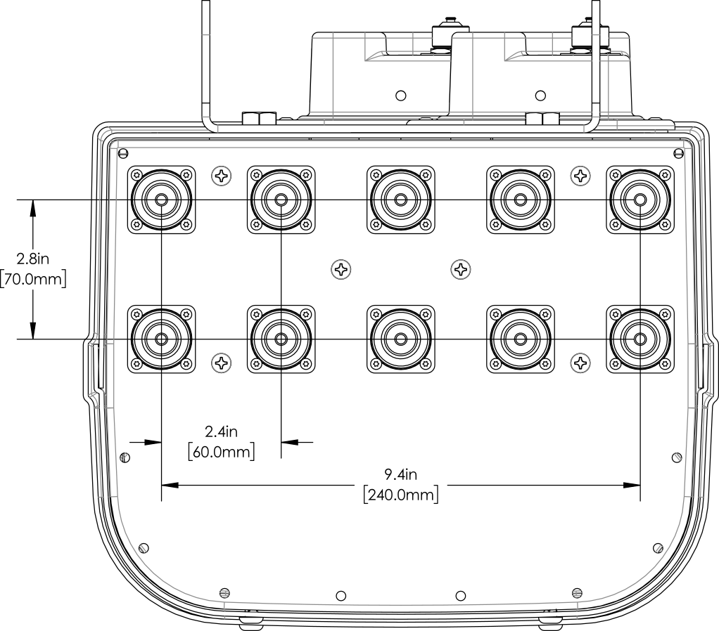 PI DPA65RKE8AA Connector Spacing