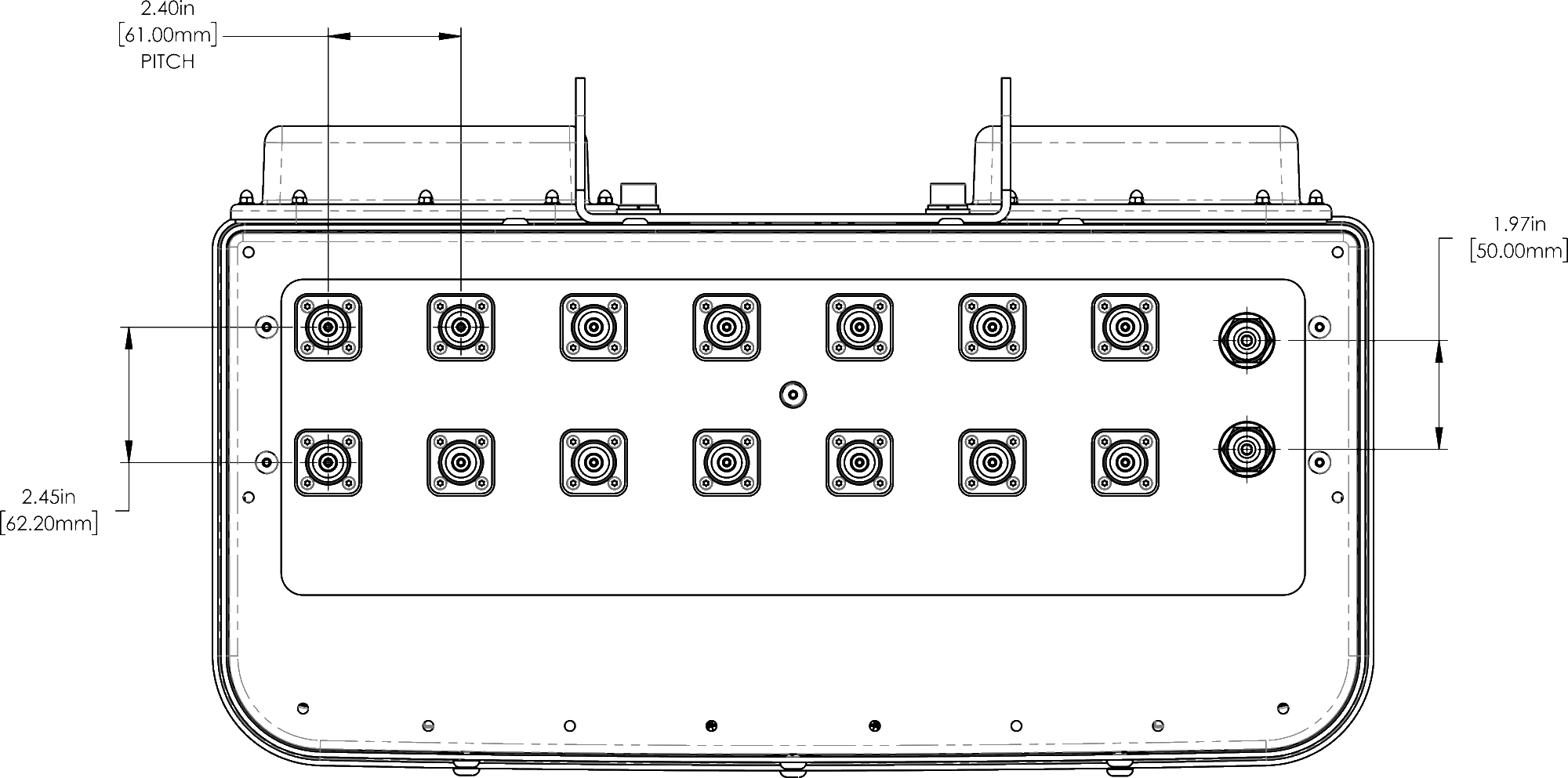 PI FPA65RBU4D Connector Spacing