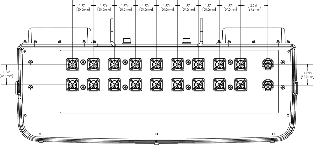 PI HBSA33RKE6CA Connector Spacing