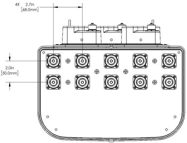 PI HBSA65RKUE9AA Connector Spacing