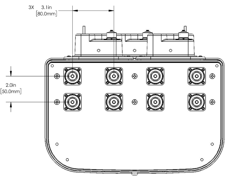 PI HBSA65RKUE9B Connector Spacing