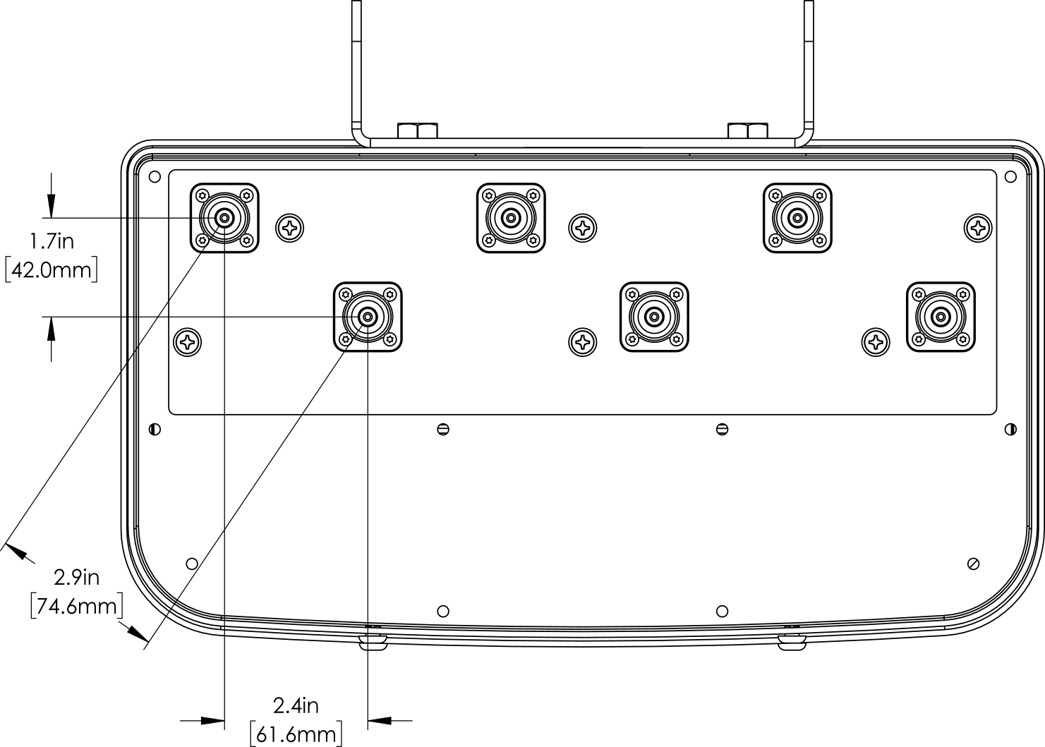 PI HPA45FKE2A Connector Spacing