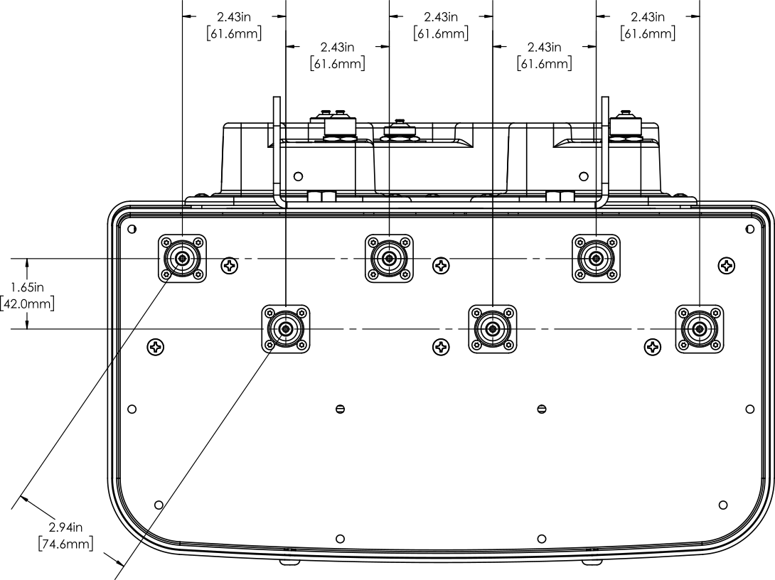 PI HPA45RBU5A Connector Spacing