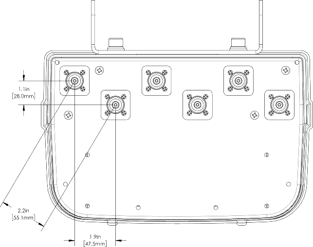 PI HPA65FKE2A connector spacing