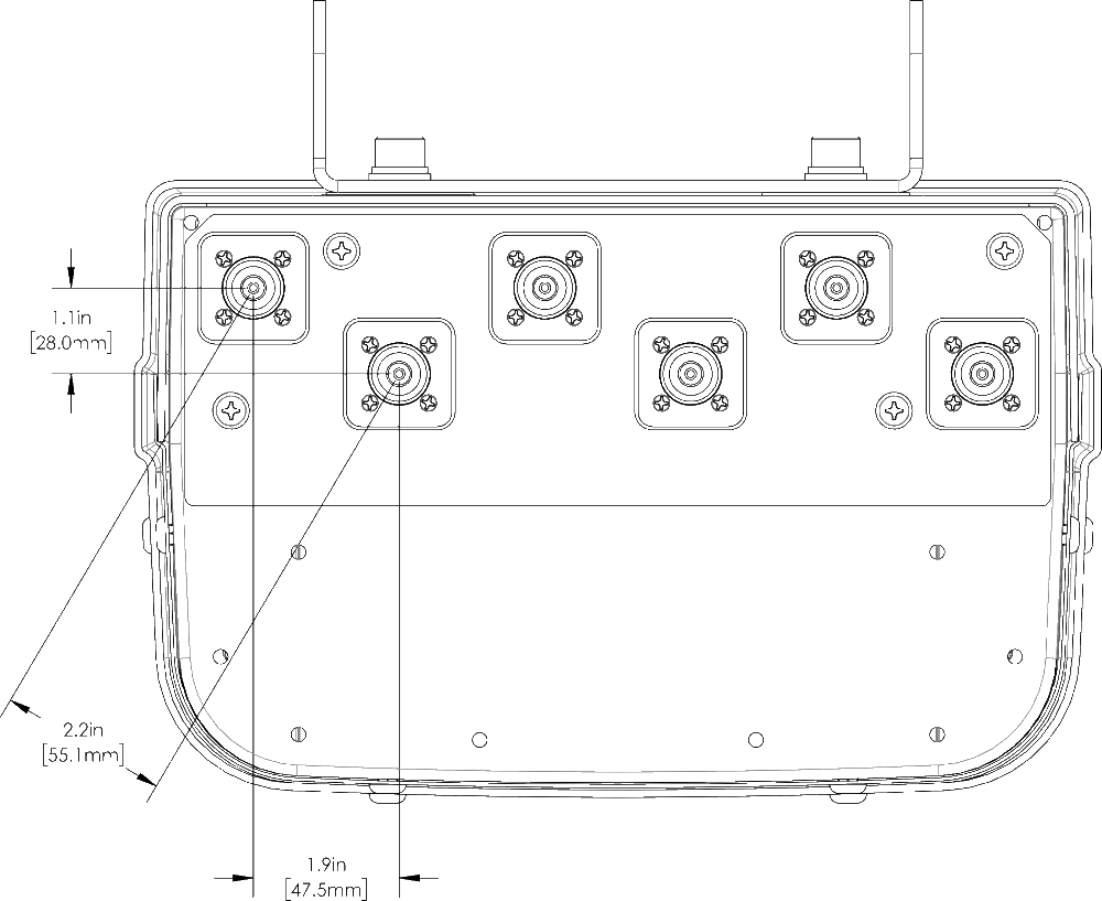 PI HPA65FTE2A Connector Spacing