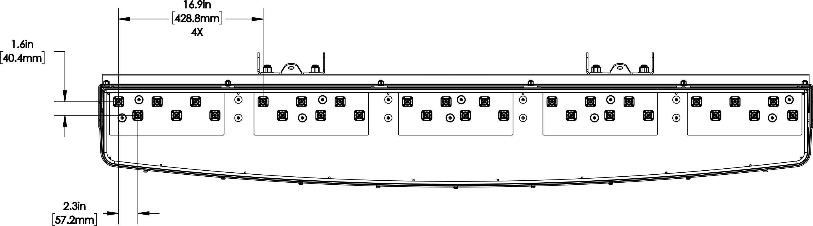 PI MBA106FBUH3 Connector Spacing1