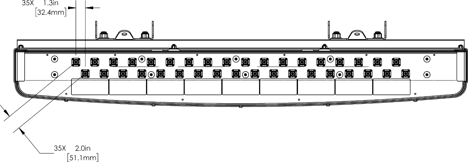 PI MBM9FE3C Connector Spacing