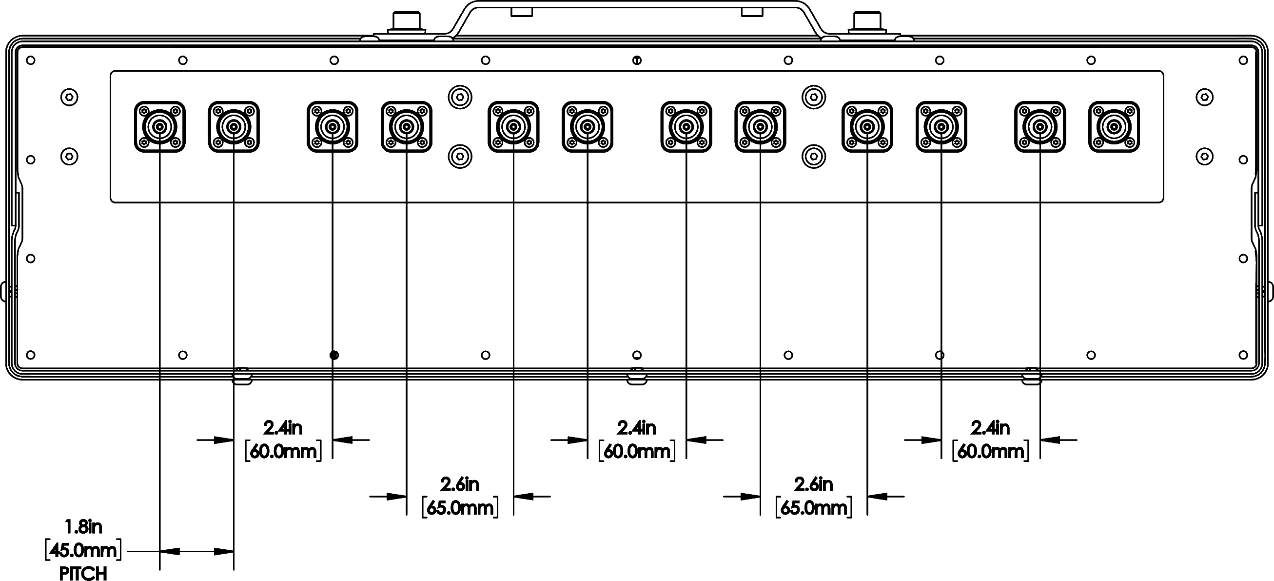PI ODA30FBUH2A Connector Spacing