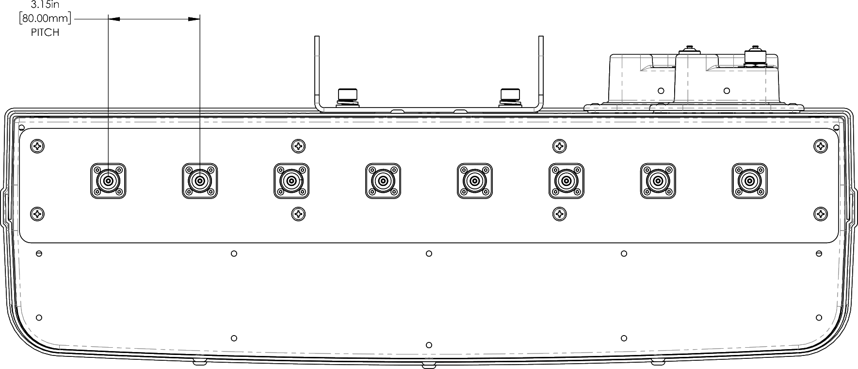 PI OPA45RKE5CA Connector Spacing