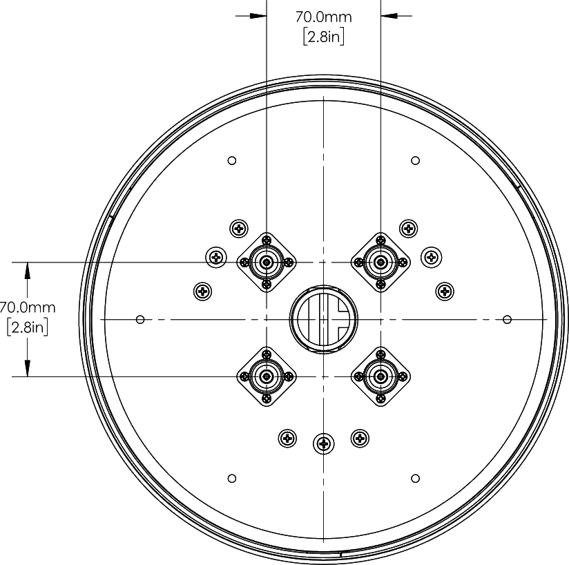 PI SCA360FBU2AA connector spacing