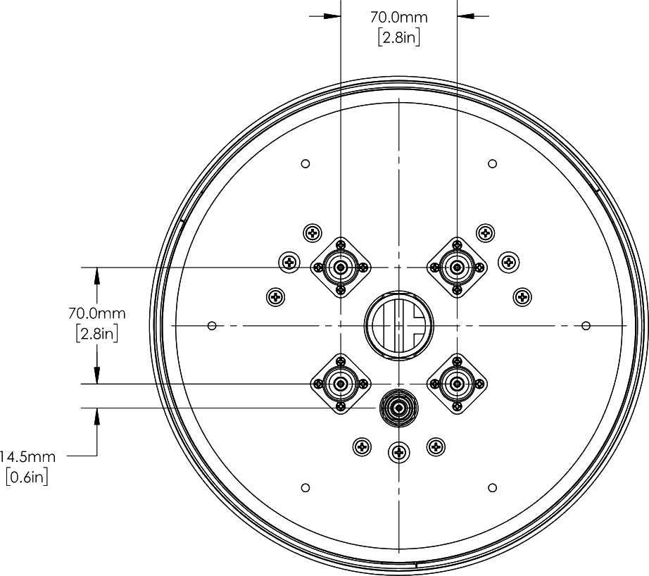 PI SCA360FBU2AB connector spacing