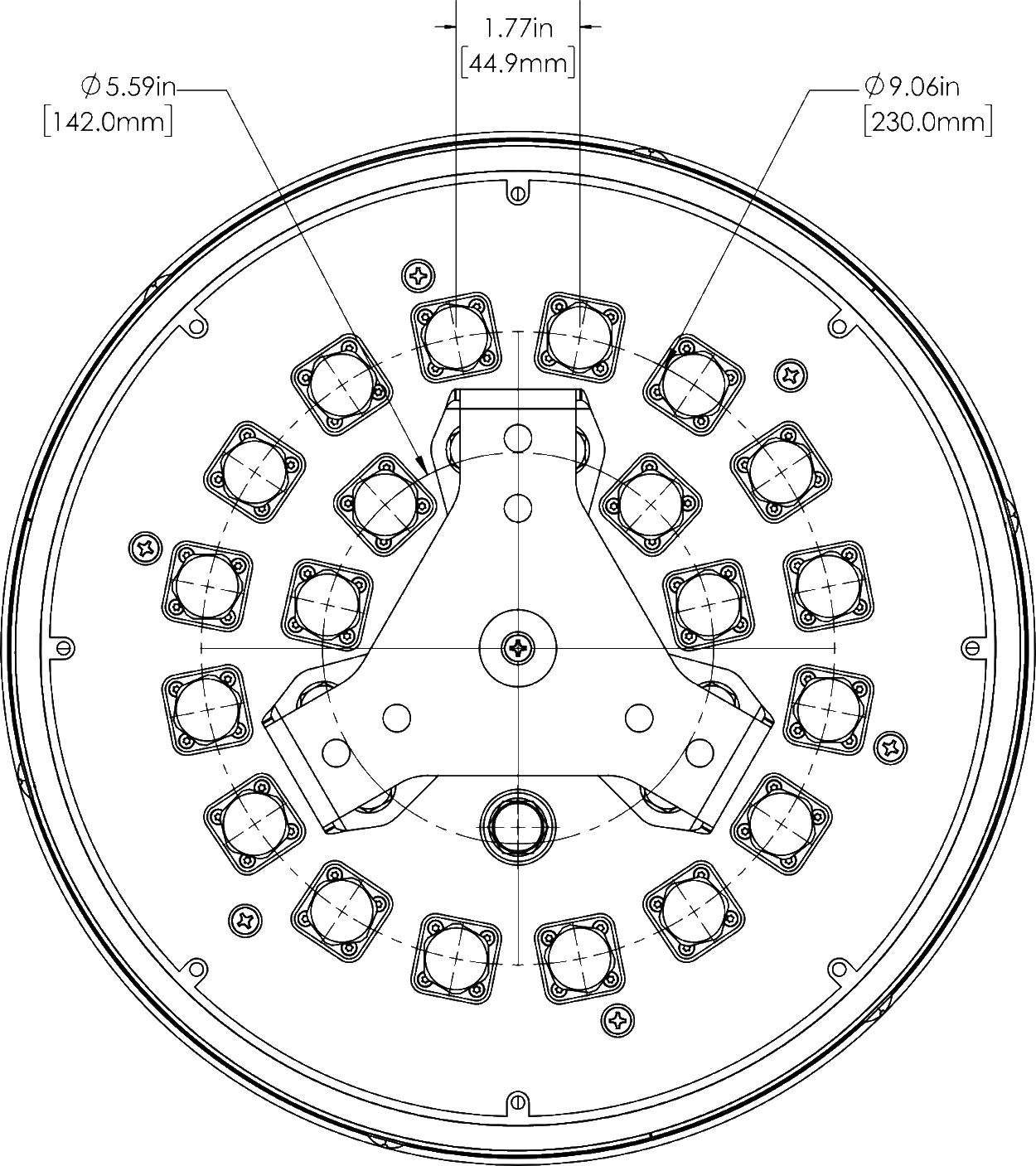 PI SCA360FEHJ2G Connector Spacing