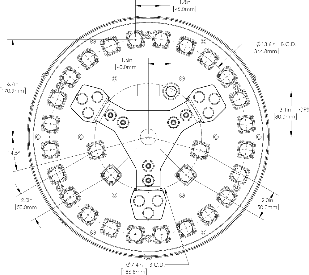 PI SCA360FKEHJ4Gv2 Connector Spacing