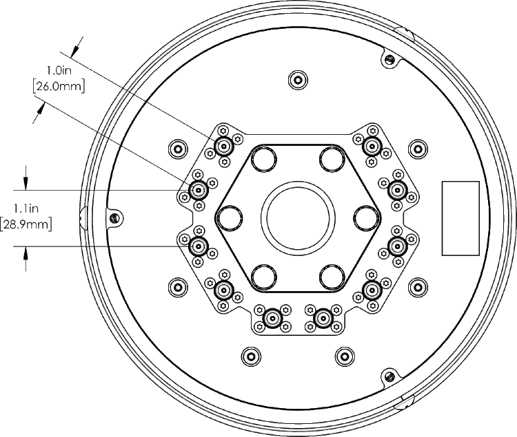 PI SCA360FUHJ2AA Connector Spacing