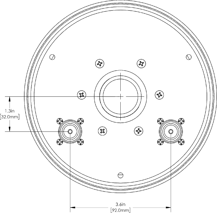 PI SCA360FW2AA Connectorspacing