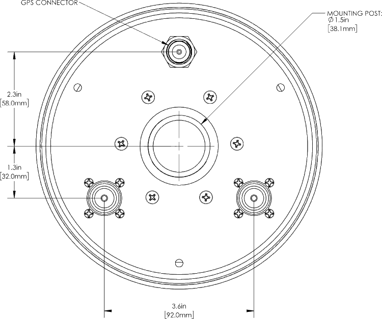 PI SCA360FW2AB Connectorspacing