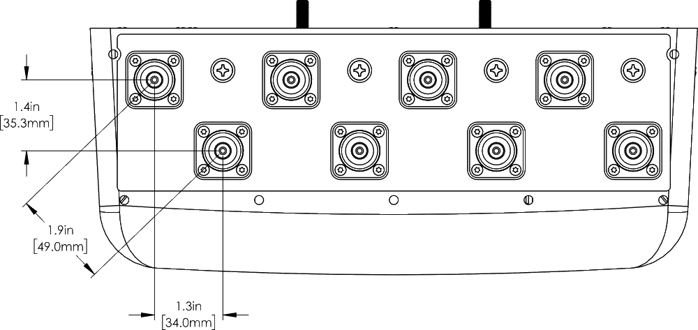 PI SCA65FEH1AA CONN SPACING