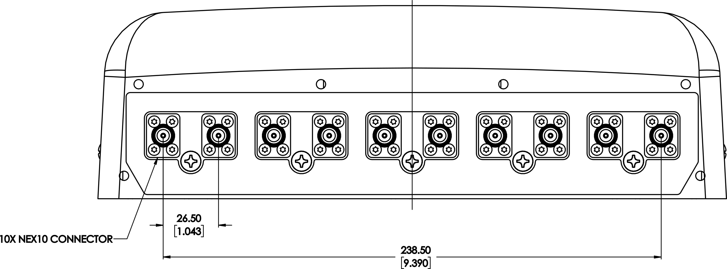 PI SCA65FEHJ1AA Connector Spacing