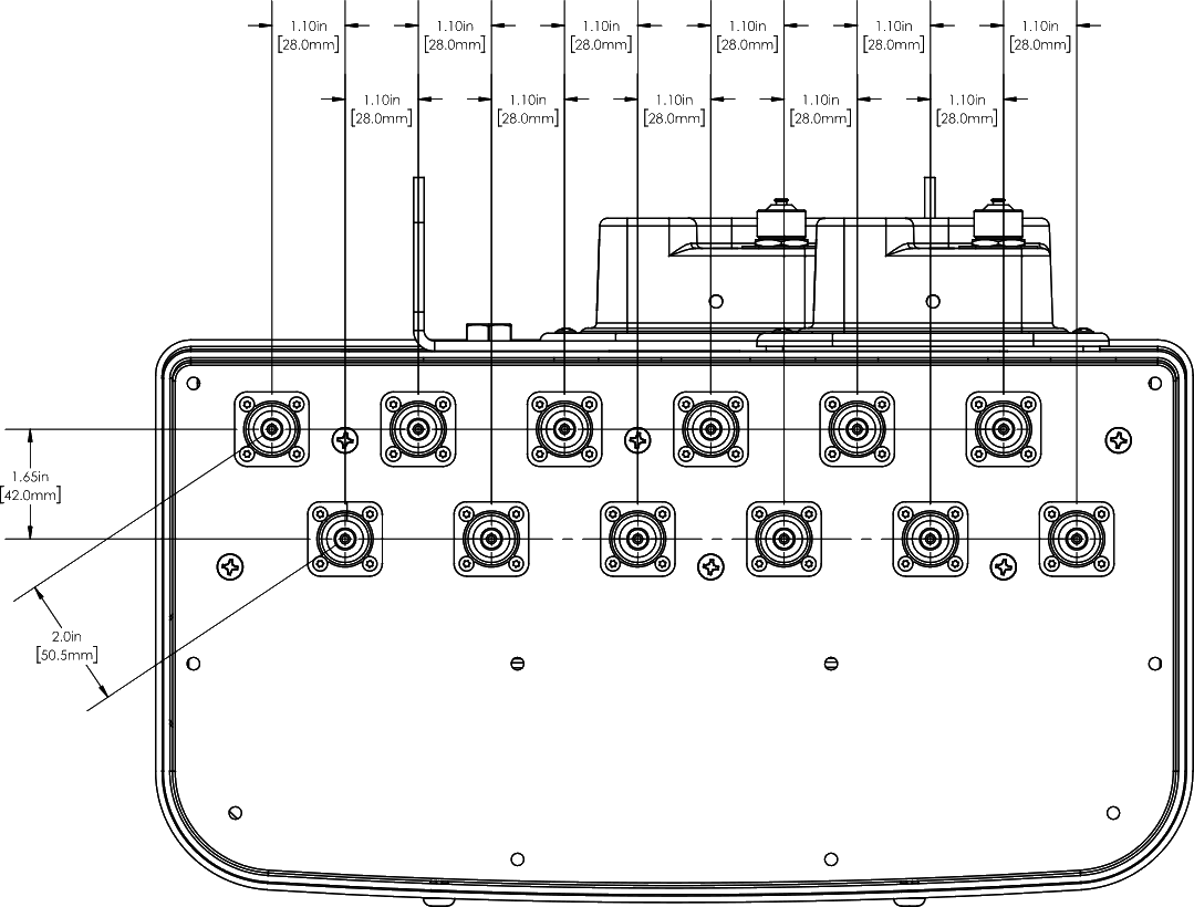 PI TPA45RBW8AA connector spacing Ext