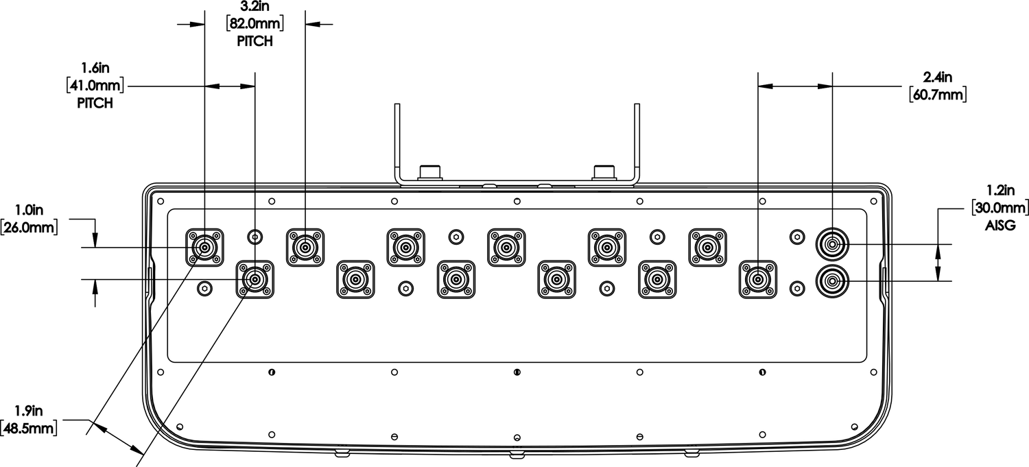 PI TPA45RBW8B Connector Spacing