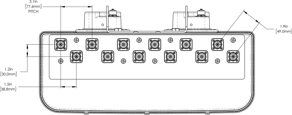 PI TPA65RBU6DA Connector Spacing EXT